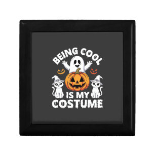 Halloween Being Cool Is My Costume Ghost Design Gift Box