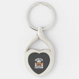 Halloween Being Cool Is My Costume Ghost Design Keychain