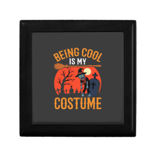 Halloween Being Cool Is My Costume Zombie Design Gift Box