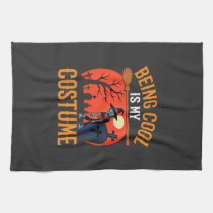 Halloween Being Cool Is My Costume Zombie Design Kitchen Towel