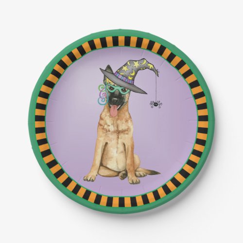 Halloween Belgian Malinois Paper Plates