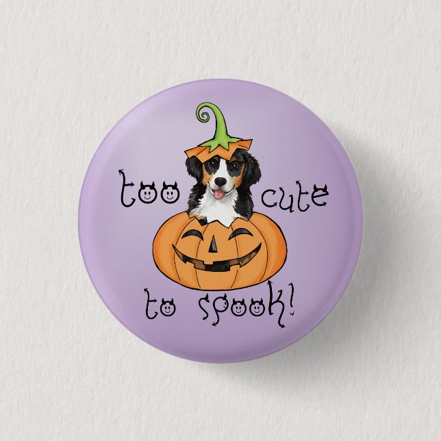 Halloween Berner Pinback Button (Front)