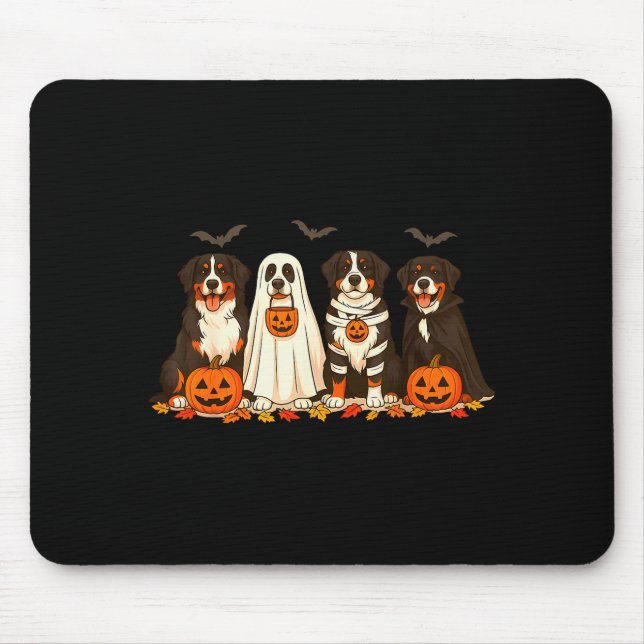 Halloween Bernese Mountain Dog Ghost Soky Bernese  Mouse Pad (Front)