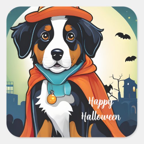 Halloween Bernese Mountain Dog Puppy Sticker