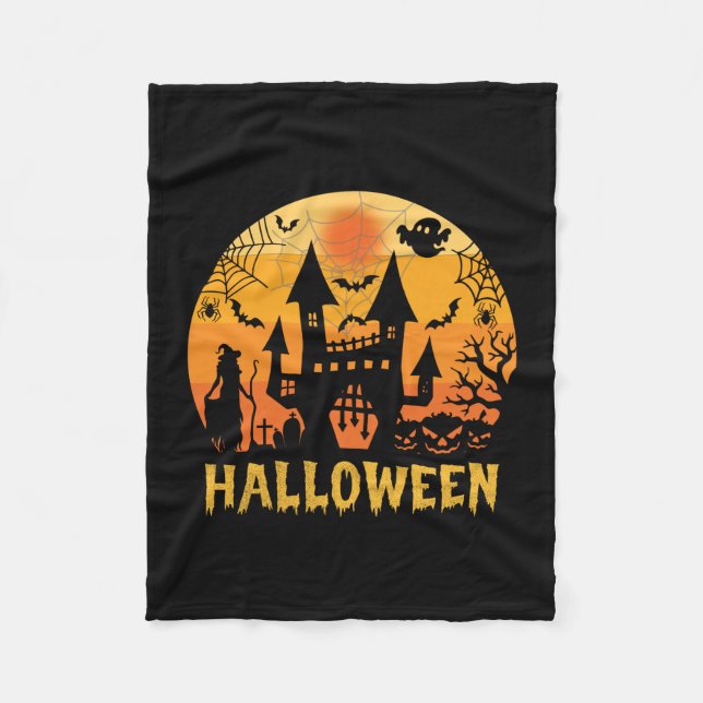 Halloween Best Halloween Birthday Fleece Blanket (Front)