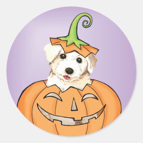 Halloween Bichon Classic Round Sticker