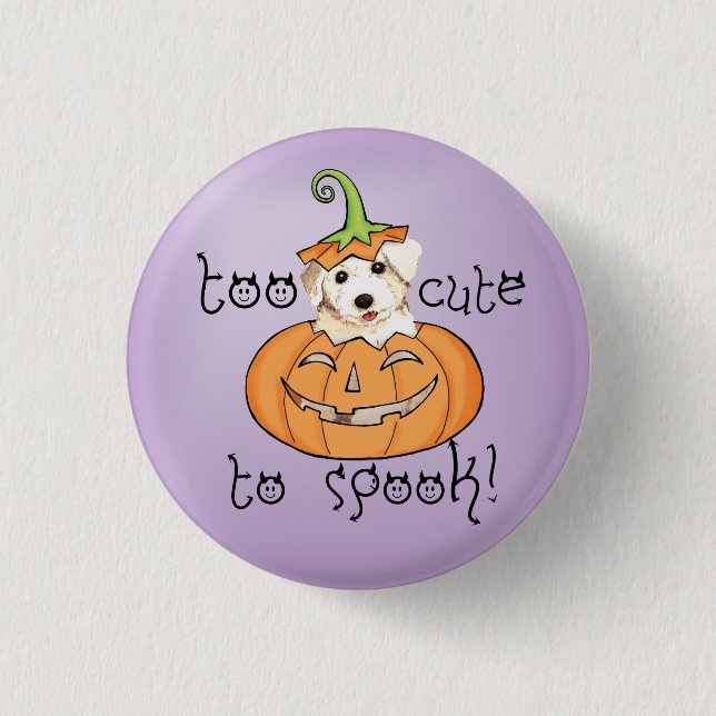 Halloween Bichon Pinback Button (Front)