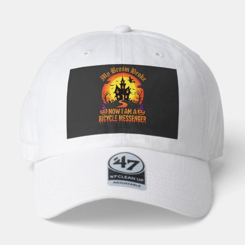 Halloween Bicycle Messenger Witch Broom Broke Desi 47 Brand Hat