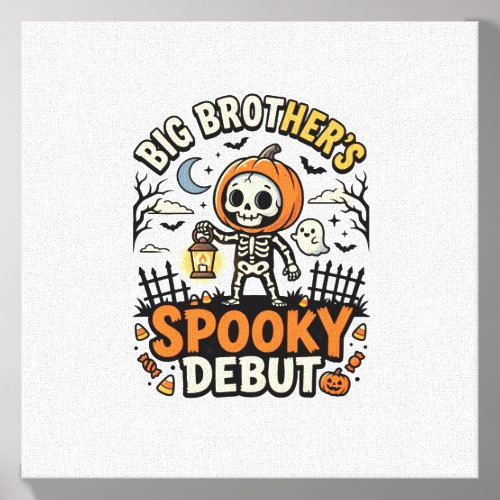 Halloween Big Brother Spooky Debut Canvas Photo Tile