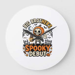 Halloween Big Brother Spooky Debut Large Clock