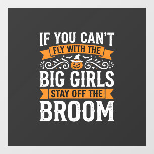 Halloween Big Girls Broom Witch Design_1 Floor Decals