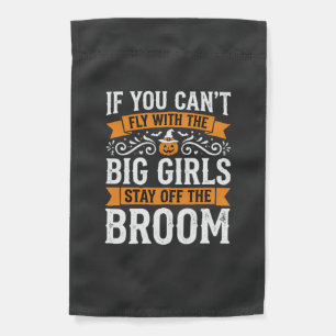 Halloween Big Girls Broom Witch Design_1 Garden Flag