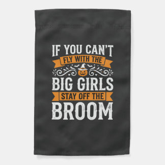 Halloween Big Girls Broom Witch Design_1 Garden Flag
