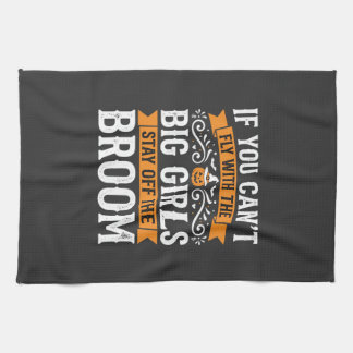 Halloween Big Girls Broom Witch Design_1 Kitchen Towel