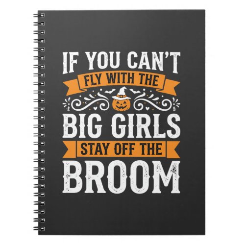 Halloween Big Girls Broom Witch Design_1 Notebook