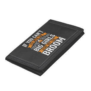 Halloween Big Girls Broom Witch Design_1 Trifold Wallet