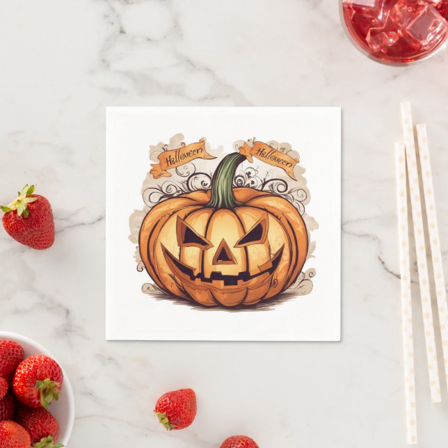Halloween: Big Pumpkin -  Napkins (Insitu)
