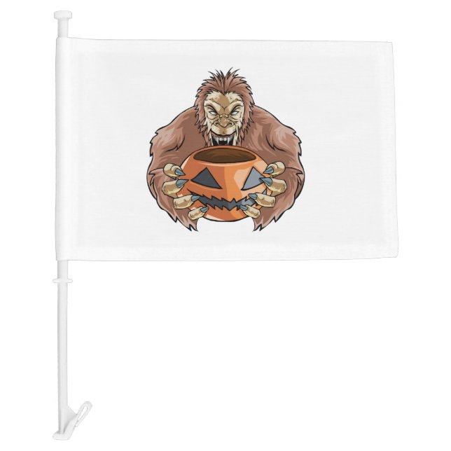 Halloween Bigfoot Car Flag (Front)
