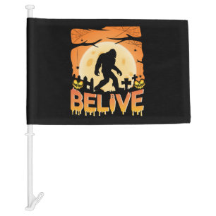 Halloween bigfoot in nightmare belive halloween car flag