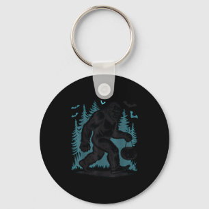 Halloween Bigfoot Pumpkin Keychain