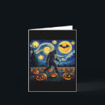 Halloween Bigfoot Starry Night Van Gogh  Card<br><div class="desc">Halloween Bigfoot Starry Night Van Gogh</div>