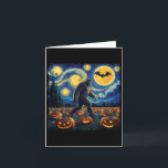 Halloween Bigfoot Starry Night Van Gogh  Card<br><div class="desc">Halloween Bigfoot Starry Night Van Gogh</div>