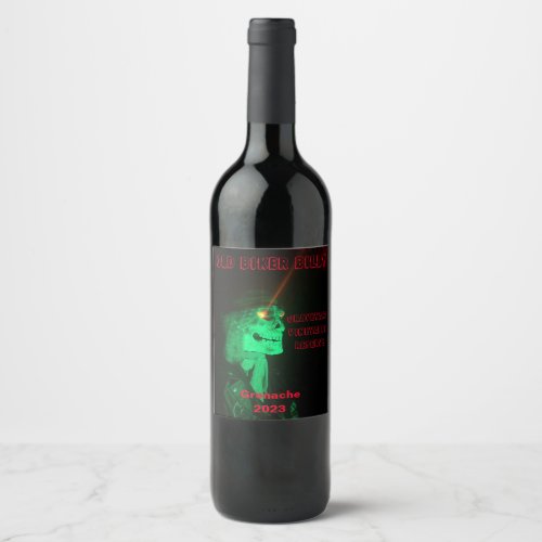 Halloween Biker Billy Set of 6 Wine Labels