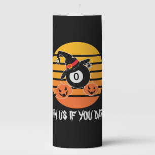 Halloween Billard Halloween Witch Hat Pumpkin Pillar Candle