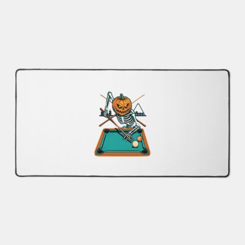 Halloween Billiards Pumpkin Skeleton Pool Desk Mat