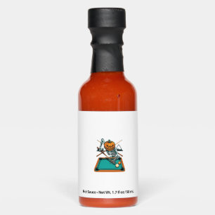 Halloween Billiards Pumpkin Skeleton Pool Hot Sauces