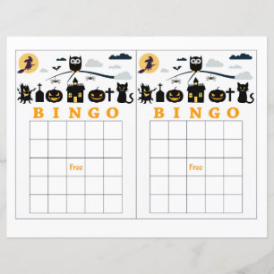 Halloween bingo card