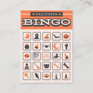 Halloween Bingo Game Card