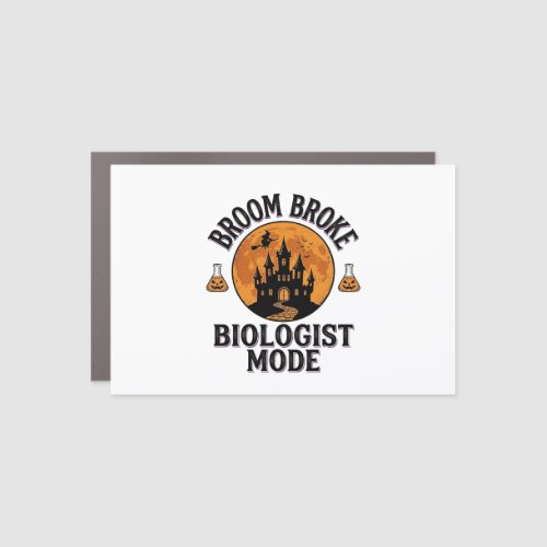 Halloween Biologist Shirt Vintage Spooky Science D Car Magnet