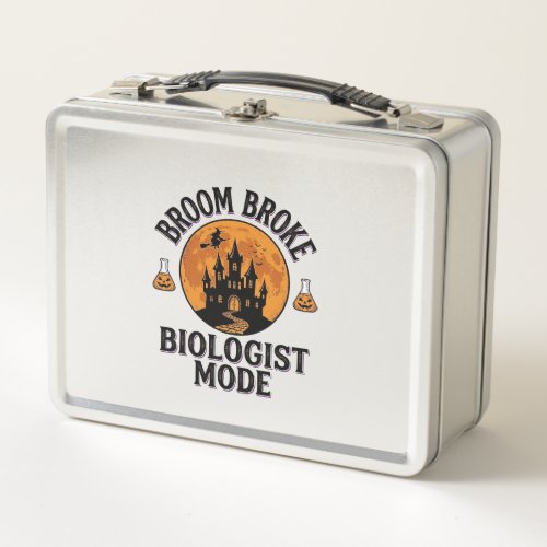 Halloween Biologist Shirt Vintage Spooky Science D Metal Lunch Box