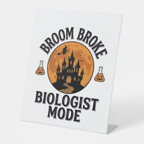 Halloween Biologist Shirt Vintage Spooky Science D Pedestal Sign