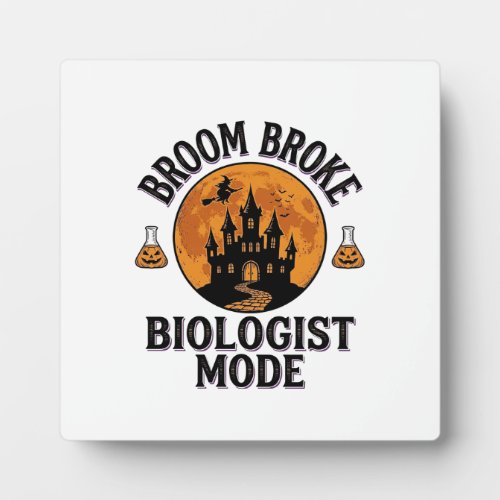 Halloween Biologist Shirt Vintage Spooky Science D Plaque