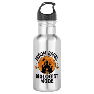 Halloween Biologist Shirt Vintage Spooky Science D Stainless Steel Water Bottle