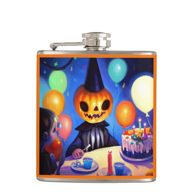 Halloween - Birthday 2 Flask (Front)