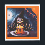 Halloween - Birthday 4 Napkins<br><div class="desc">Are you looking for a unique way to celebrate a Halloween birthday? Look no further! Our new image captures the spooky spirit of Halloween while also celebrating the special occasion of a birthday. With vibrant colors and fun graphics, this image is sure to be a hit at any Halloween birthday...</div>