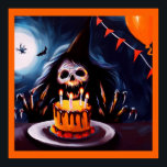 Halloween - Birthday 4 Poster<br><div class="desc">Are you looking for a unique way to celebrate a Halloween birthday? Look no further! Our new image captures the spooky spirit of Halloween while also celebrating the special occasion of a birthday. With vibrant colors and fun graphics, this image is sure to be a hit at any Halloween birthday...</div>