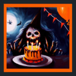 Halloween - Birthday 4 Poster<br><div class="desc">Are you looking for a unique way to celebrate a Halloween birthday? Look no further! Our new image captures the spooky spirit of Halloween while also celebrating the special occasion of a birthday. With vibrant colors and fun graphics, this image is sure to be a hit at any Halloween birthday...</div>