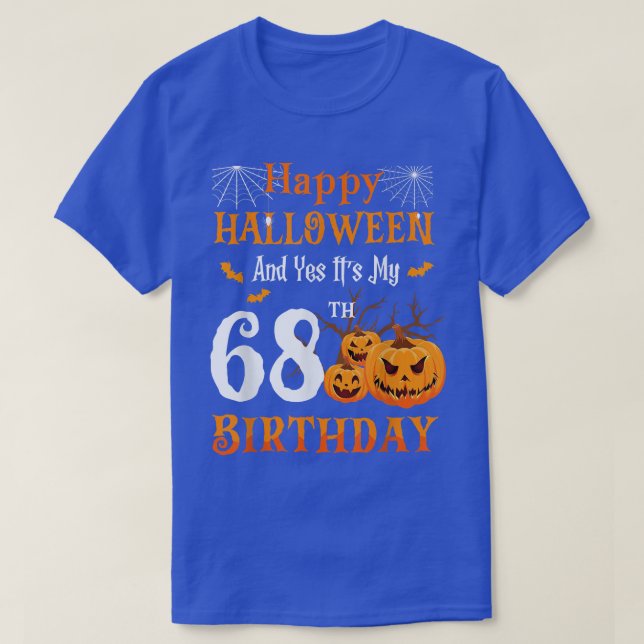 Halloween Birthday 68 year old 68th Papa Nana Pump T-Shirt (Design Front)