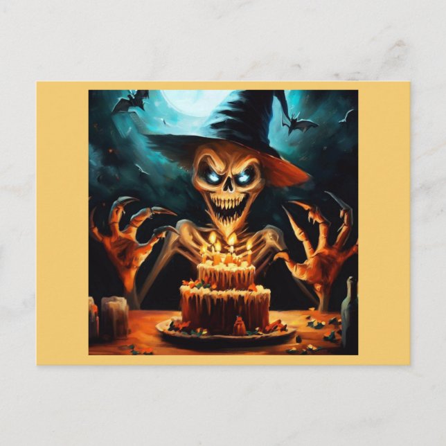 Halloween - Birthday 6 Postcard (Front)