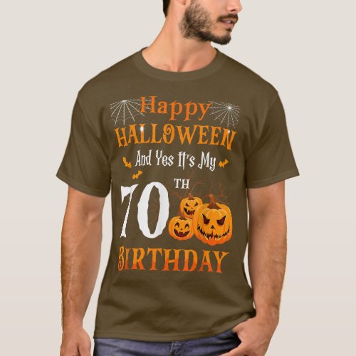 Halloween Birthday 70 year old 70th Papa Nana Pump T_Shirt