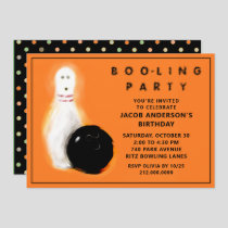 Halloween Birthday Bowling Party Invitations