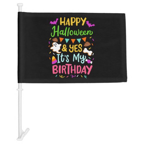 Halloween Birthday Car Flag