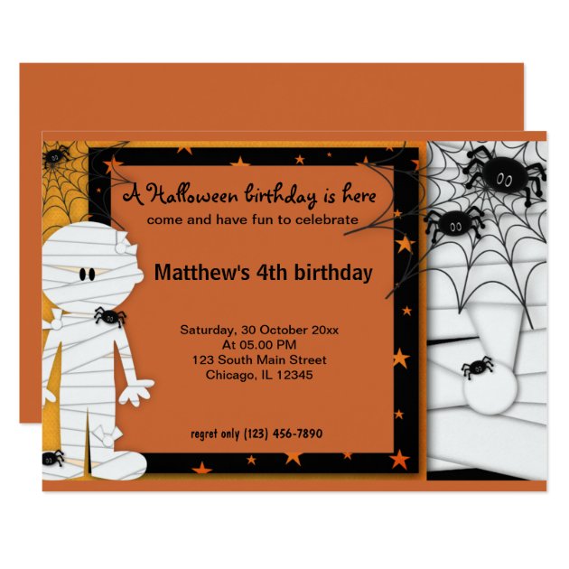 Halloween Birthday Invitation