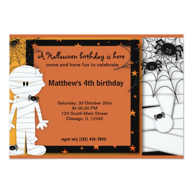 Halloween Birthday Invitation