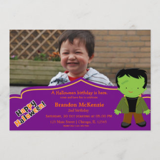 Halloween birthday costume invitation