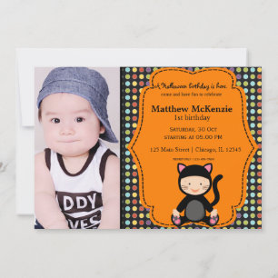 Halloween birthday costume invitation